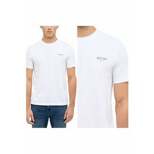 Tricou Barbati - Style Austin - Regular Fit - Maneca Scurta - Decolteu Rotund - Cu Logo - Bumbac - Design Clasic - 2XL INTL - Alb imagine