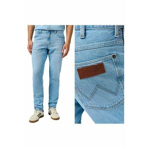 Blugi Barbati - River Arctic - Straight Fit - Talie Inalta - 5 Buzunare - Fermoar - Lungi - Bumbac - W33-L30 US - Albastru imagine