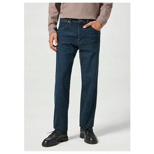 Blugi Barbati - Frontier - Straight Fit - Talie Medie - 5 Buzunare - Fermoar - Lungi - Bumbac - W31-L34 US - Albastru imagine