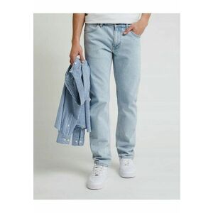 Blugi Barbati - Daren Zip Fly - Straight Fit - Talie Joasa - 5 Buzunare - Fermoar - Lungi - Bumbac - W34-L32 US - Albastru imagine