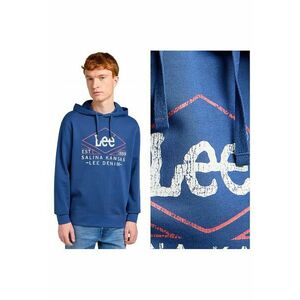 Hanorac Barbati - Lee Hoodie - Regular Fit - Cu Gluga - 1 Buzunar - Maneci Lungi - Bumbac - Fara Inchidere - XL INTL - Albastru imagine