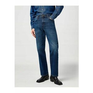 Blugi Barbati - Frontier - Straight Fit - Talie Medie - 5 Buzunare - Fermoar - Lungi - Bumbac - W33-L34 US - Albastru imagine