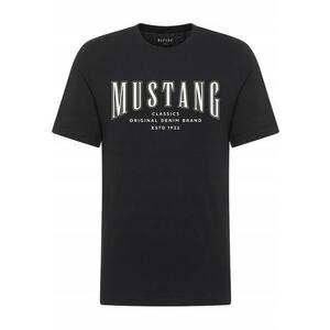 Tricou Barbati - Style Alex - Regular Fit - Maneca Scurta - Decolteu Rotund - Cu Logo - Bumbac - Design Clasic - Negru imagine