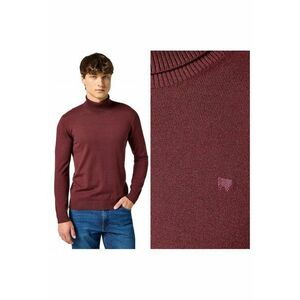 Pulover Barbati - Turtleneck - Regular Fit - Fara Inchidere - Guler Inalt - Maneci Lungi - Fara Buzunare - Bumbac - Rosu - Rosu imagine