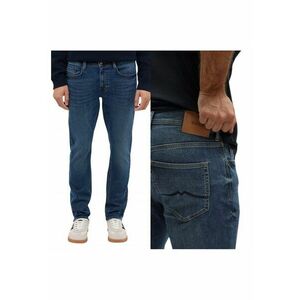 Blugi Barbati - Style Oregon Slim - Slim Fit - Talie Joasa - 5 Buzunare - Fermoar - Lungi - Bumbac - Albastru - Albastru imagine