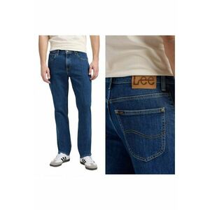Blugi Barbati - Brooklyn - Straight Fit - Talie Medie - 5 Buzunare - Fermoar - Lungi - Bumbac - Albastru - Albastru imagine
