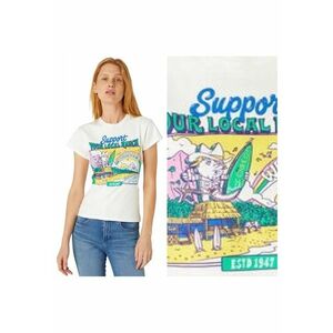 Tricou dama - Shrunken Band Tee - alb - Alb imagine