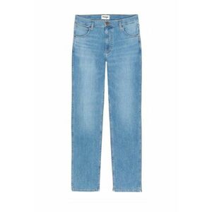 Blugi Straight Fit Talie Joasa - Albastru imagine