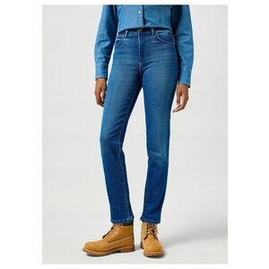 Blugi Barbati - Straight - Straight Fit - Talie Inalta - 5 Buzunare - Fermoar - Lungi - Bumbac - Albastru - Albastru imagine