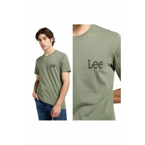 Tricou Barbati - Medium Wobbly Lee Tee - Regular Fit - Maneca Scurta - Decolteu Rotund - Cu Logo - Bumbac - Design Clasic - Verde - Verde imagine