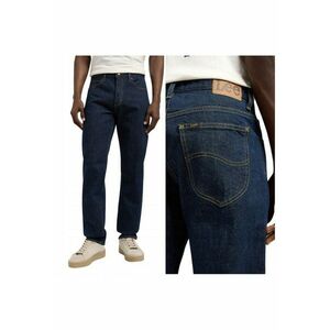 Blugi Barbati - West - Straight Fit - Talie Medie - 5 Buzunare - Fermoar - Lungi - Bumbac - Albastru - Albastru imagine