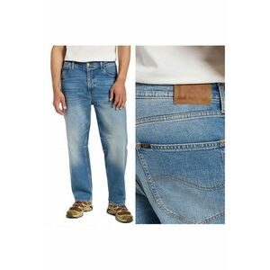 Blugi Barbati - Asher - Straight Fit - Talie Medie - 5 Buzunare - Fermoar - Lungi - Bumbac - W36-L32 US - Albastru imagine