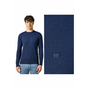 Pulover Barbati - Knit Sweater - Regular Fit - Fara Inchidere - Decolteu Rotund - Maneci Lungi - Fara Buzunare - Bumbac - 4XL INTL - Albastru imagine