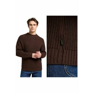 Pulover Barbati - Chunky Crew Neck - Regular Fit - Fara Inchidere - Decolteu Rotund - Maneci Lungi - Fara Buzunare - Bumbac - S INTL - Maro imagine