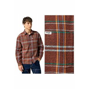 Tricou Barbati - Non Frayed Plaid - Regular Fit - Maneca Scurta - Decolteu Rotund - Cu Logo - Bumbac - Design Clasic - XL INTL - Maro imagine