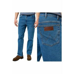 Blugi Barbati - Texas Straight - Straight Fit - Talie Medie - 5 Buzunare - Fermoar - Lungi - Bumbac - W38-L32 US - Albastru imagine