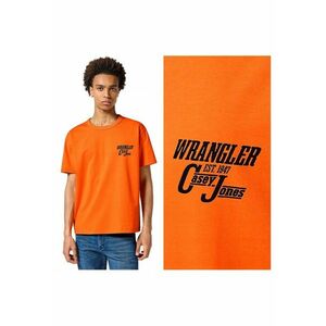 Tricou Barbati - Casey Graphic Tee - Regular Fit - Maneca Scurta - Decolteu Rotund - Cu Logo - Bumbac - Design Clasic - 2XL INTL - Portocaliu imagine