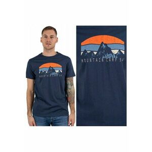 Tricou Barbati - Ketil - Regular Fit - Maneca Scurta - Decolteu Rotund - Cu Logo - Bumbac - Design Clasic - XL INTL - Albastru imagine