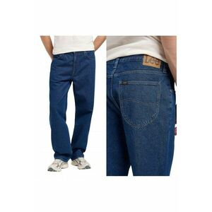 Blugi Barbati - Asher - Loose Fit - Talie Medie - 5 Buzunare - Fermoar - Lungi - Bumbac - Albastru - Albastru imagine