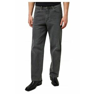 Blugi Barbati - Loose Straight - Straight Fit - Talie Inalta - 5 Buzunare - Fermoar - Lungi - Bumbac - Gri - Gri imagine