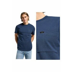 Tricou Barbati - Tee - Regular Fit - Maneca Scurta - Decolteu Rotund - Cu Logo - Bumbac - Design Clasic - Albastru imagine