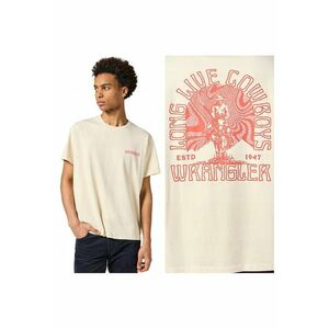 Tricou Barbati - Graphic Tee - Regular Fit - Maneca Scurta - Decolteu Rotund - Cu Logo - Bumbac - Design Clasic - S INTL - Bej imagine