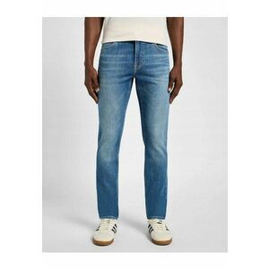Blugi Barbati - Malone - Slim Fit - Talie Medie - 5 Buzunare - Fermoar - Lungi - Bumbac - W34-L34 US - Albastru imagine