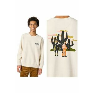 Hanorac Barbati - Crewneck Sweatshirt - Regular Fit - Decolteu Rotund - Fara Buzunare - Maneci Lungi - Bumbac - Fara Inchidere - XL INTL - Alb imagine