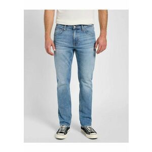 Blugi Barbati - Daren Zip Fly - Straight Fit - Talie Joasa - 5 Buzunare - Fermoar - Lungi - Bumbac - W32-L36 US - Albastru imagine