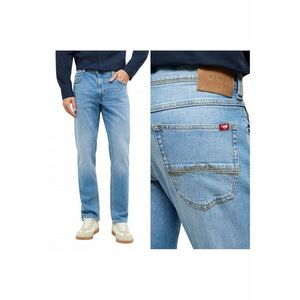 Blugi Barbati - Washington Straight - Straight Fit - Talie Medie -dwqfwq 5 Buzunare - Fermoar - Lungi - Bumbac - Albastru - Albastru imagine