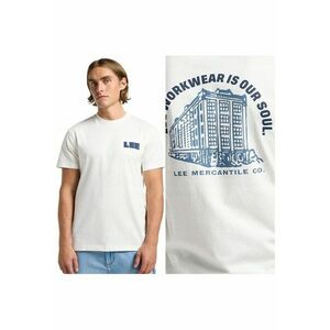 Tricou Barbati - Graphic Tee - Regular Fit - Maneca Scurta - Decdwqfolteu Rotund - Cu Logo - Bumbac - Design Clasic - Ecru imagine