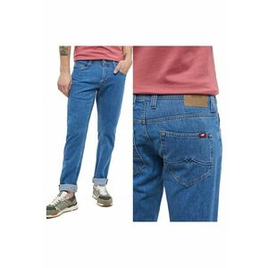 Blugi Barbati - Oregon Tapered - Slim Fit - Talie Joasa - 5 Budqfqunare - Fermoar - Lungi - Bumbac - Albastru - Albastru imagine