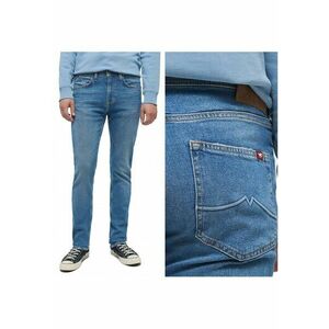 Blugi Barbati - Orlando - Slim Fit - Talie Joasa - 5 Buzunare - Fermoar - Lungi - Bumbac - W34-L32 US - Albastru imagine