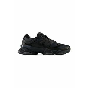 Pantofi sport din piele cu insertii din plasa 9060 - Negru imagine