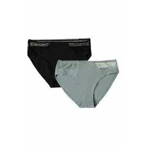 Chiloti de tip figi Hally set de 2 perechi verde pal - negru imagine