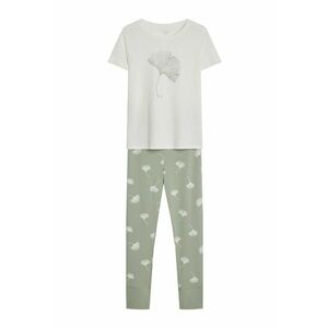 Pijama dama alb-verde Cervia - Floral imagine