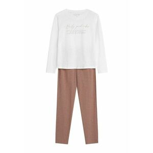 Pijama clasica si confortabila de dama - care combina stilul si confortul - materiale de inalta calitate - model text - Dalenaie - Text imagine