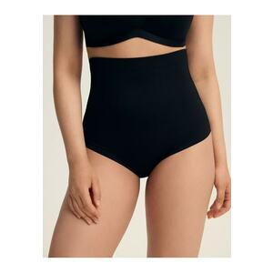 Chiloti modelator cu talie inalta - Negru Smooth - Negru imagine