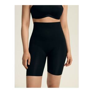 Chiloti modelatori - cu talie inalta - Bej Smooth - Negru imagine