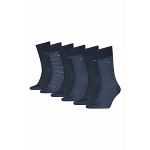 Set de sosete lungi cu model uni - 6 perechi - Bleumarin imagine