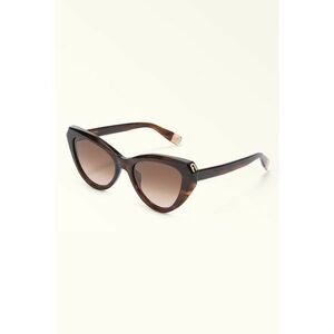 Ochelari de soare cat-eye cu lentile degrade - Auriu/Maro imagine