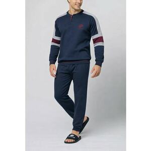 Pijama barbati LP2131C - set 2 piese - bumbac - Bleumarin imagine
