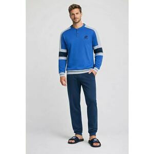 Pijama barbati LP2131C - set 2 piese - bumbac Albastrufweqg - Albastru imagine