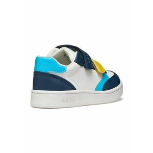 Pantofi sport Eclyper Toddler din piele ecologica cu velcro - Galben/Alb optic/Bleumarin imagine