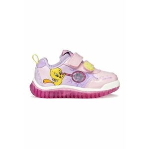 Pantofi sport Lightyloo cu lumini led si imprimeu Tweety - Galben/Lila/Roz imagine
