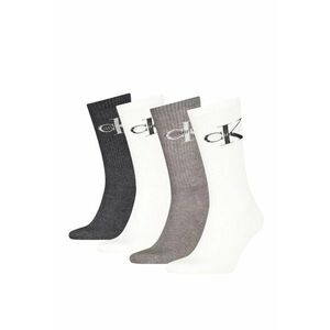 Set 4 perechi sosete lungi Alb - Negru - Alb/Gri imagine