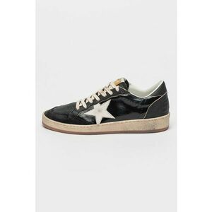 Pantofi sport de piele cu model - Negru imagine