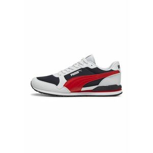 Pantofi sport de piele ecologica cu garnituri de plasa Runner - Rosu/Alb/Bleumarin imagine