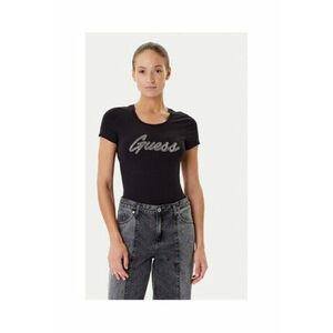 Tricou cu decolteu rotund din amestec de bumbac organic cu logo imagine