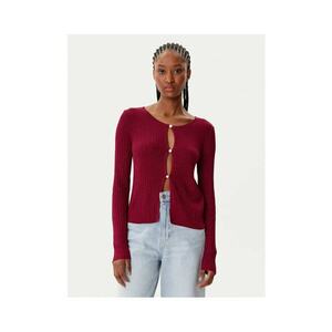 Cardigan Dama - viscoza - rosu - imagine